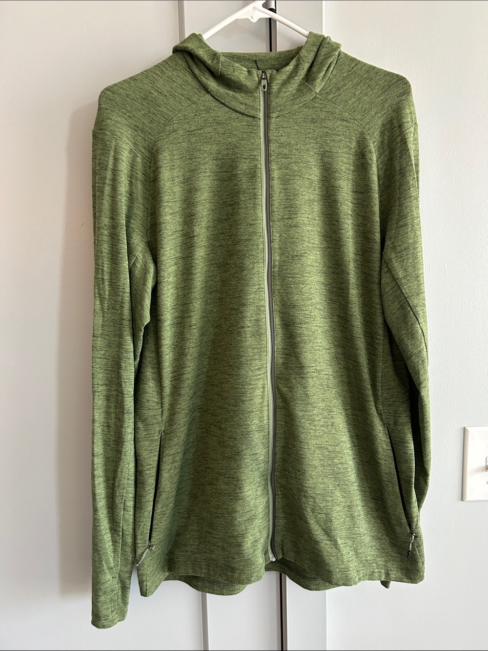 lululemon athletica Olive Green Full‑Zip Hooded Sweater